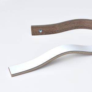 White laminated wooden handles
